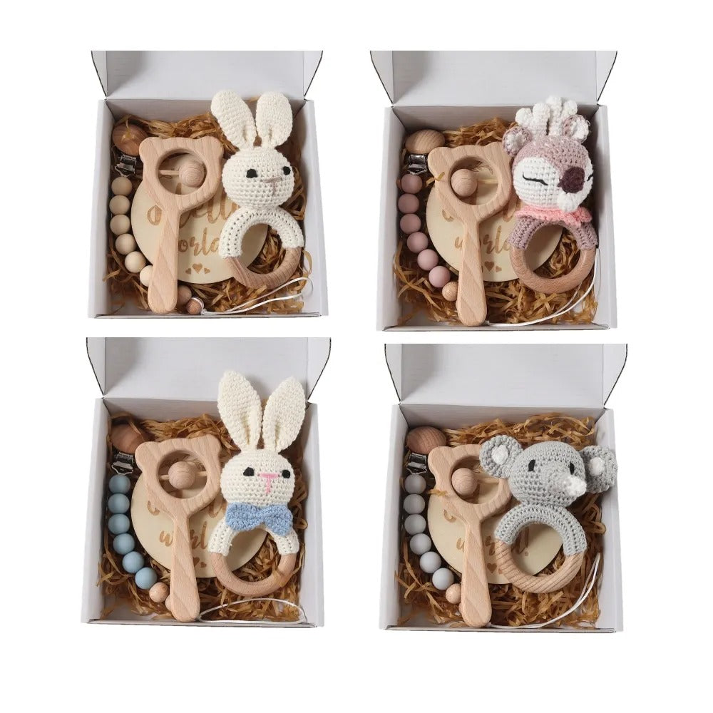 Hochet bébé 4 pack cadeau nouveau-né 