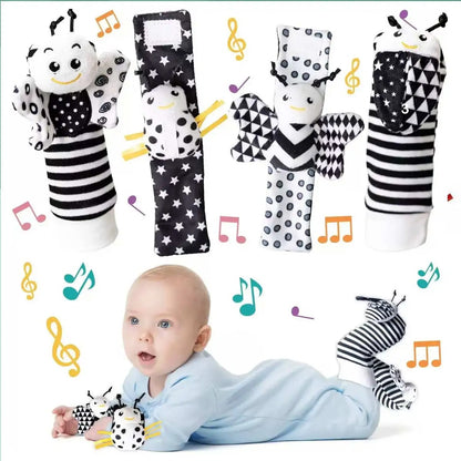 Hochet bébé abeille noir