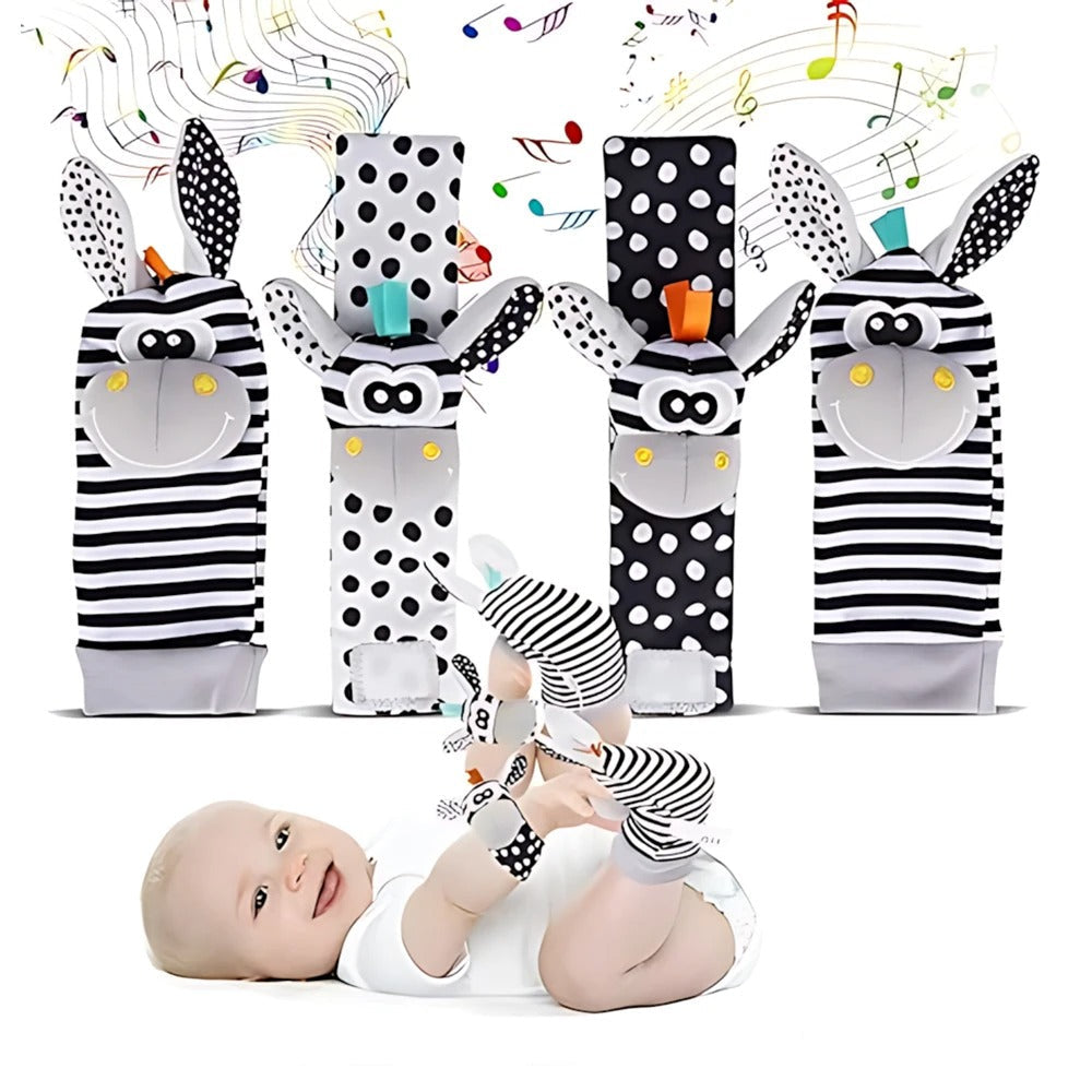 Hochet bébé âne noir
