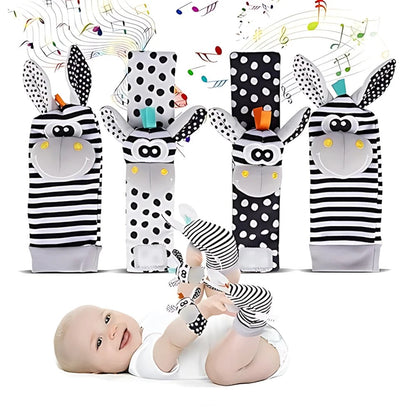 Hochet bébé âne noir