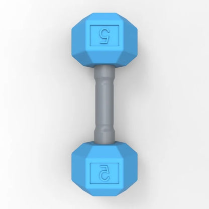 Hochet bébé haltère bleu