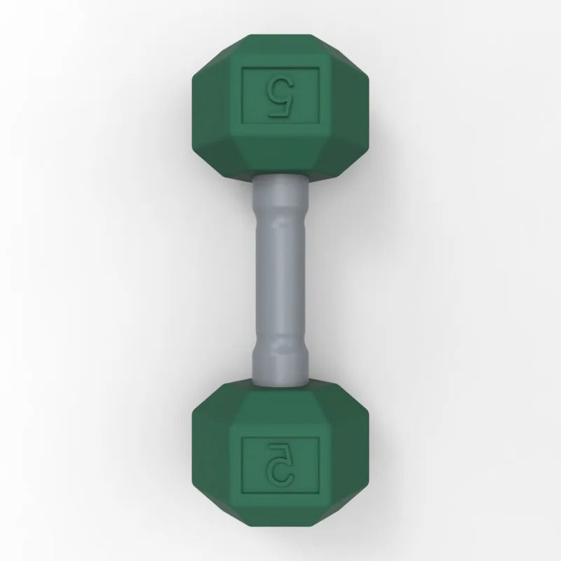 Hochet bébé haltère vert