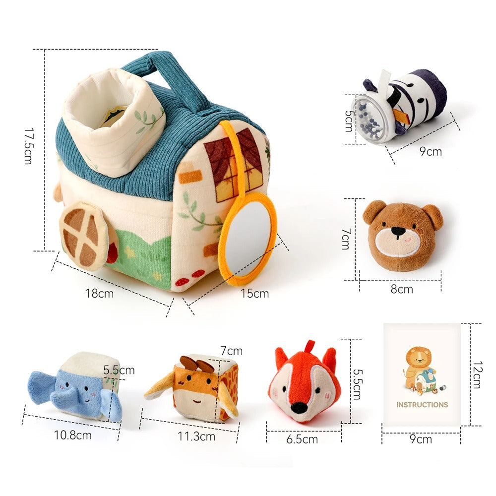 Hochet bébé, une jungle surprise à six pièces
