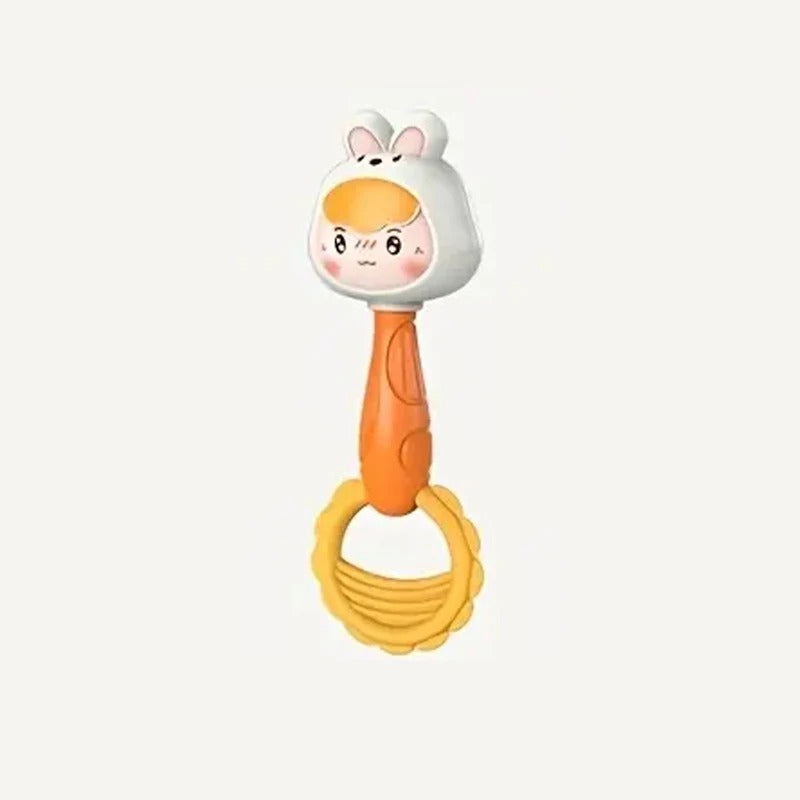 Hochet bébé lapin orange