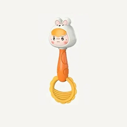 Hochet bébé lapin orange
