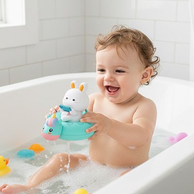 Jouet baignoire pour bebe aux personnages attachants