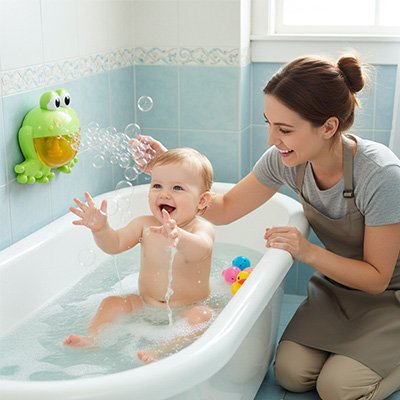 Jouet baignoire pour bebe éveil complet pendant le jeu