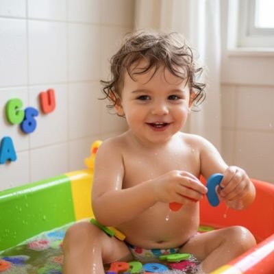Jouet baignoire pour bebe les chiffres et lettres dans l'eau