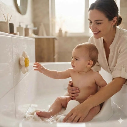Jouet baignoire pour bebe qui s'agrippe à la paroisse du bain