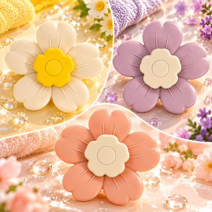Jouet baignoire pour bebe trois fleurs pastel