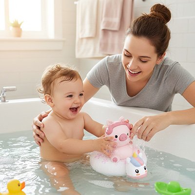 Jouet baignoire pour bebe waterproof et flottante