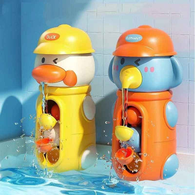 Jouet bain bebe Canard jaune et Eléphant orange pour plus d'éveil