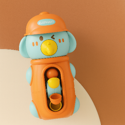 Jouet bain bebe en forme d'éléphant orange