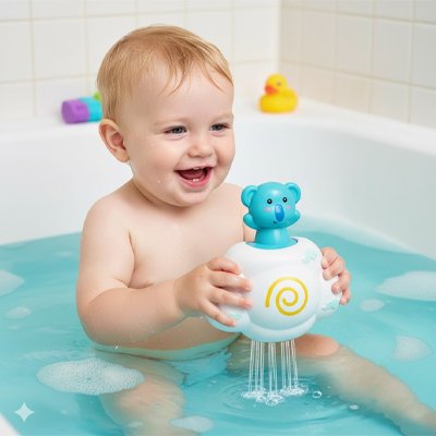 jouet bain bebe crée un tourbillon d'émotions dans le bain avec ses jets d'eau et mouvements