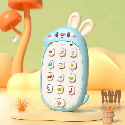 Jouet bébé 1 an sous forme de téléphone portable bleu