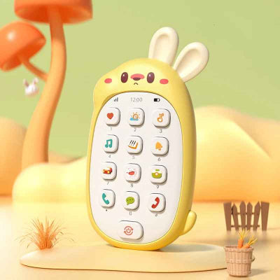 Jouet bébé 1 an sous forme de téléphone portable Jaune