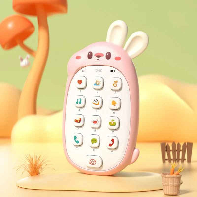 Jouet bébé 1 an sous forme de téléphone portable rose