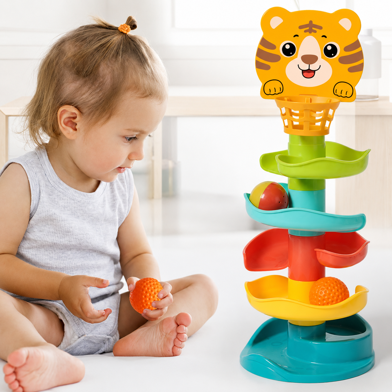 Jouet bebe 1 an tour colorée 
