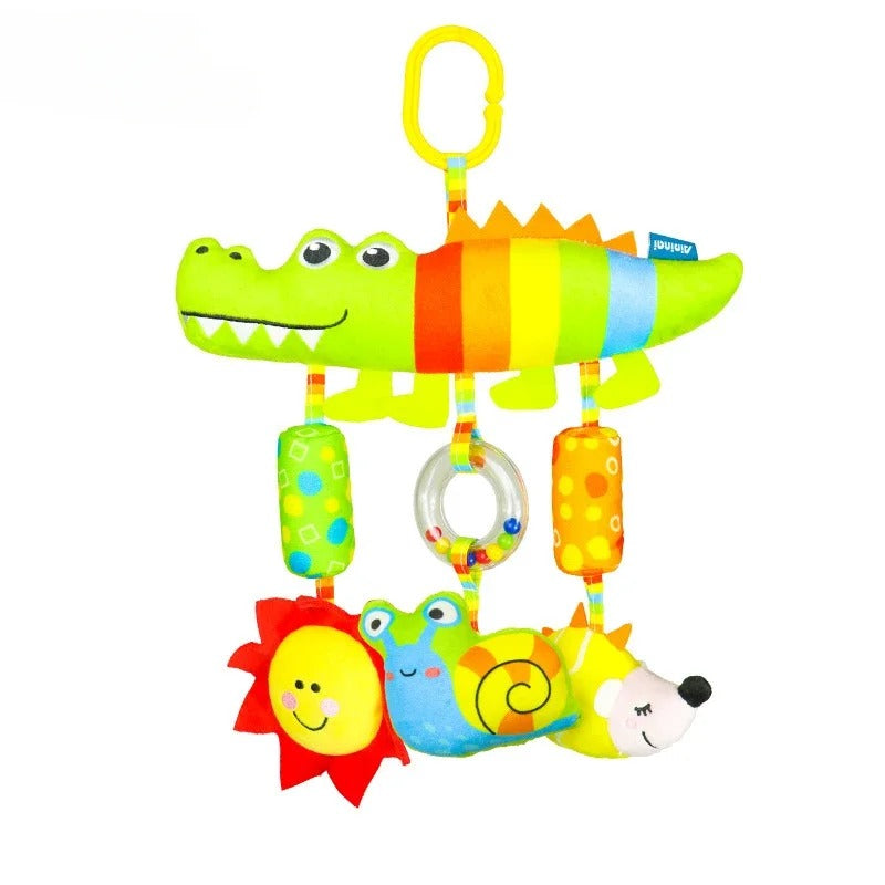 Jouet bebe crocodile et hochets suspendus