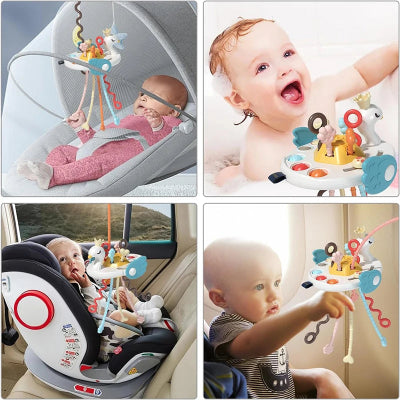 Jouet bebe éveil pour siège auto, transat, berceau et bain