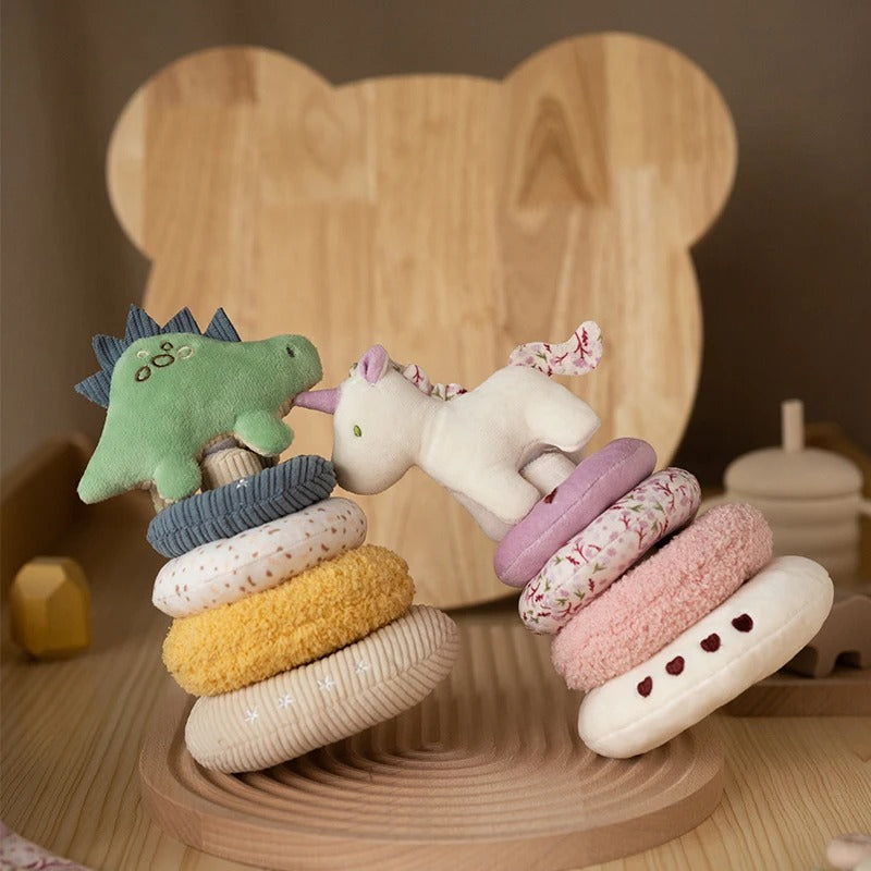 Jouet bébé petite licorne et tyrannosaure à empiler 
