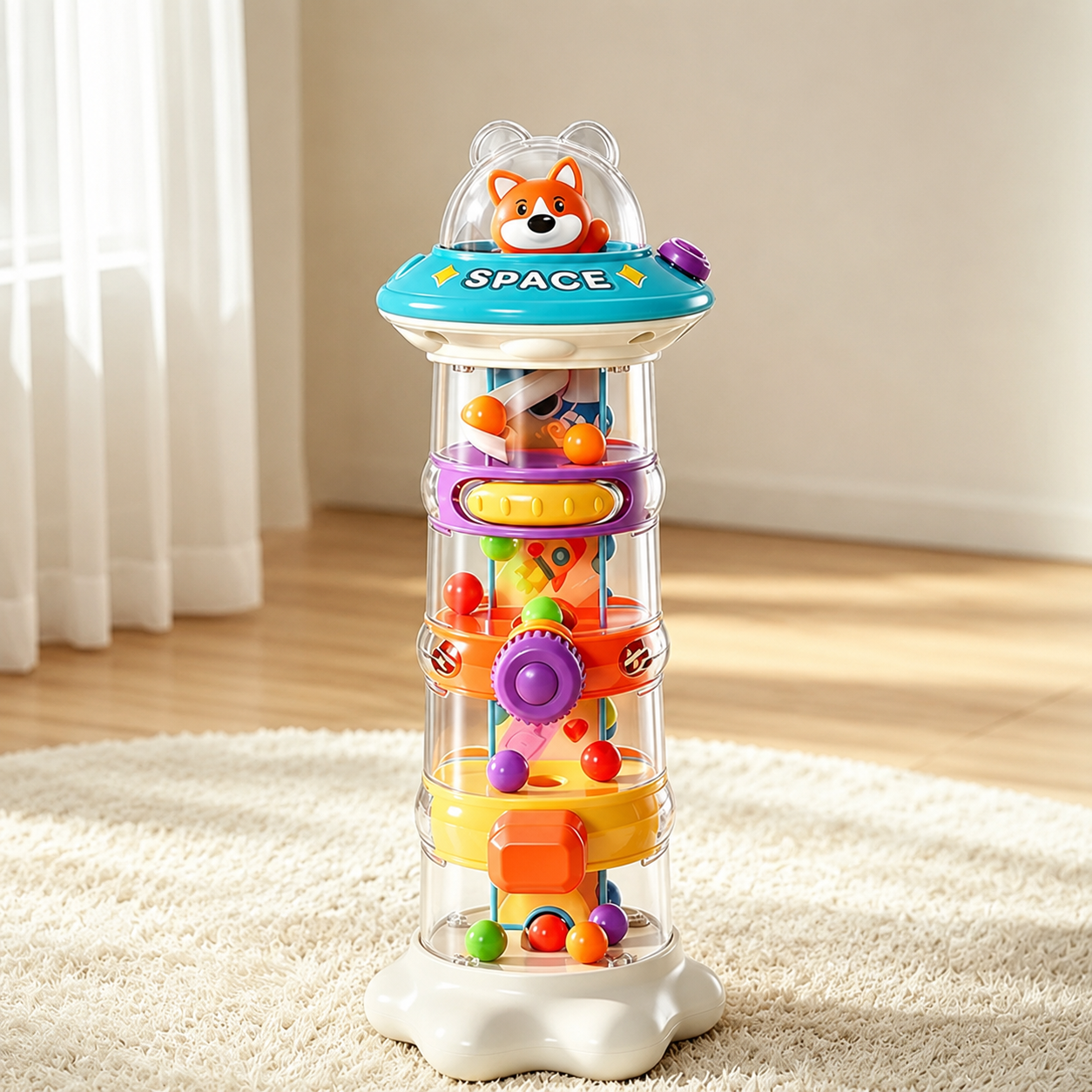 Jouet bebe tour montessori avec capsule 