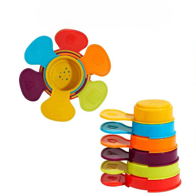 Jouet de bain bébé sous forme de petits cuillères colorés