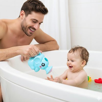 Jouet de bain bébé éléphant arroseur non électrique
