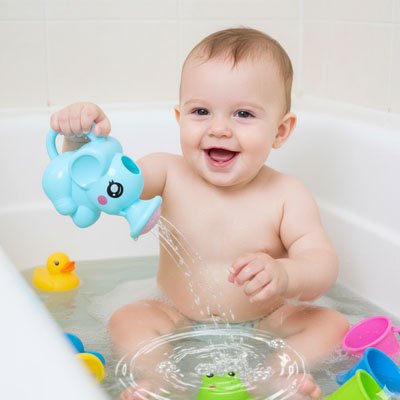 Jouet de bain bébé ergonomique au design attractif 