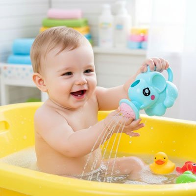 Jouet de bain bébé porter et arroser 