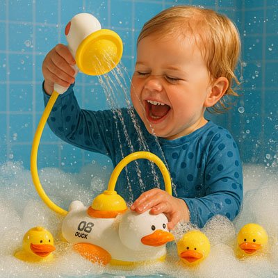 Le control des jets d'eau du jouet de bain pour bebe