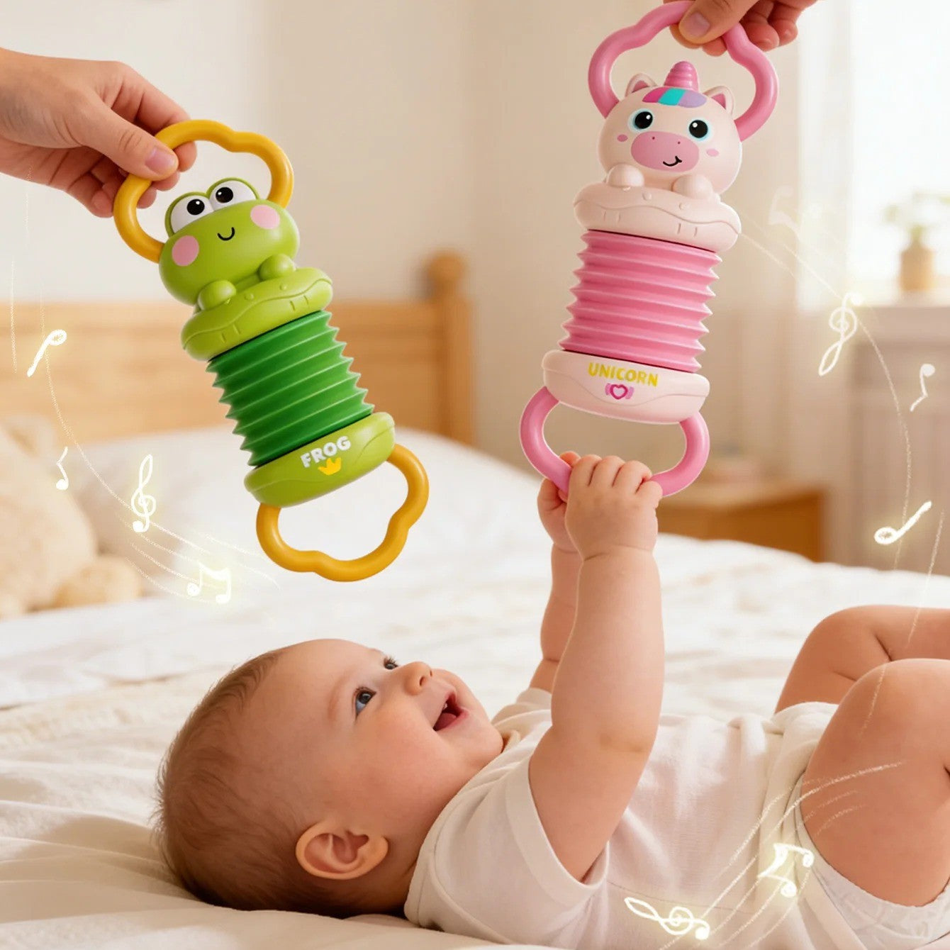Jouet eveil bebe accordéon calme et stimule 