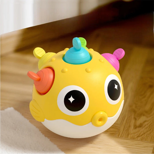 Jouet eveil bebe poisson globe sonore 