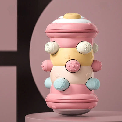 Jouet eveil  bebe rouleau motricité rose