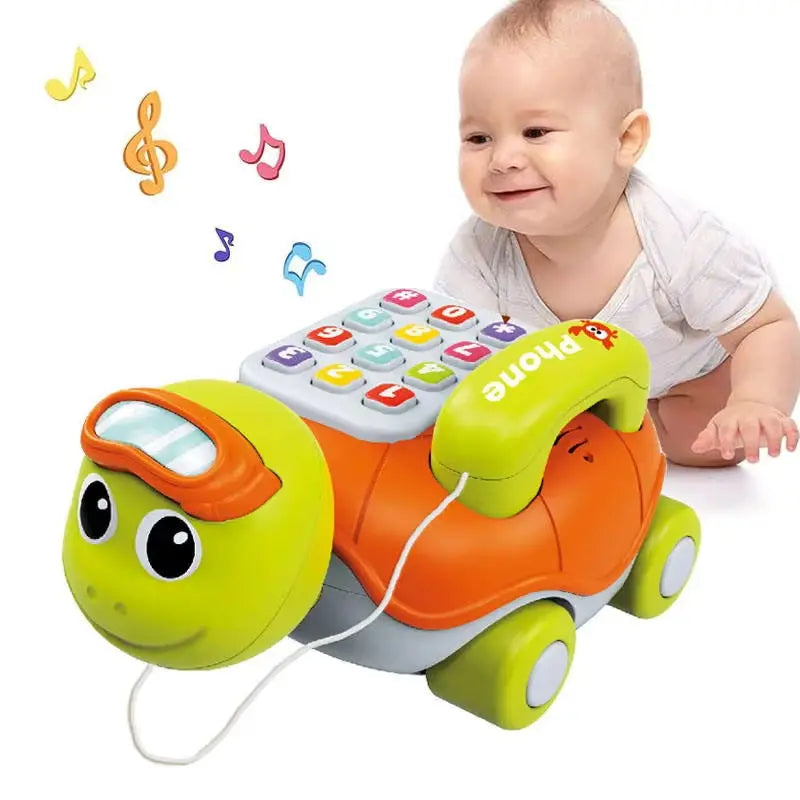 Jouet eveil bébé tortue musical le fait ramper