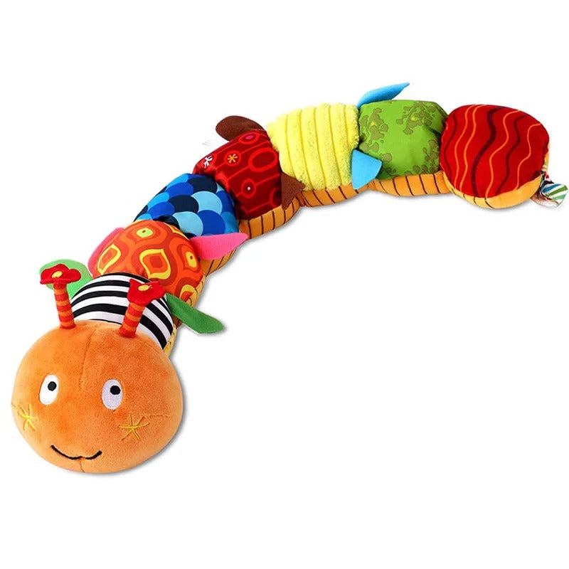 Jouet motricite bebe chenille orange