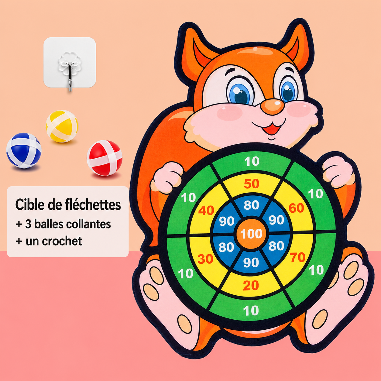 Jouet motricite bebe écureuil joyeux 
