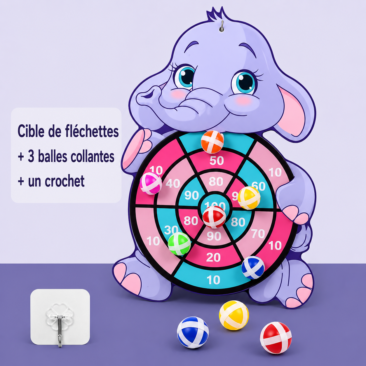 Jouet motricite bebe viser l'énorme Elephant 