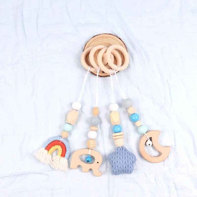 Jouet pour arche d'éveil, pendants bleu de 28 cm 