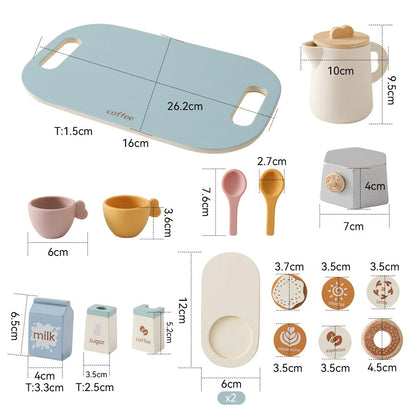 Jouet pour bébé en bois set royal bleu
