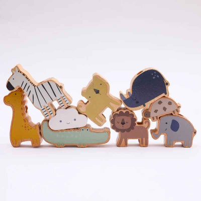Jouets bois bebe les animaux en miniatures