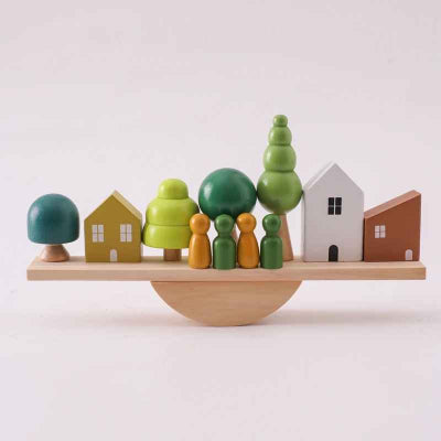 Quartier écologique construite avec des jouets bois bebe