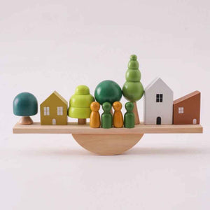 Quartier écologique construite avec des jouets bois bebe