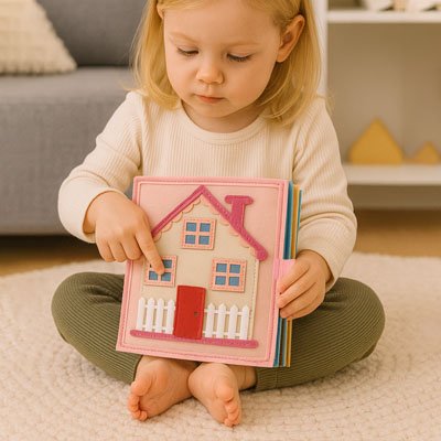 Livre bébé 1 an qui s'explore par les doigts 
