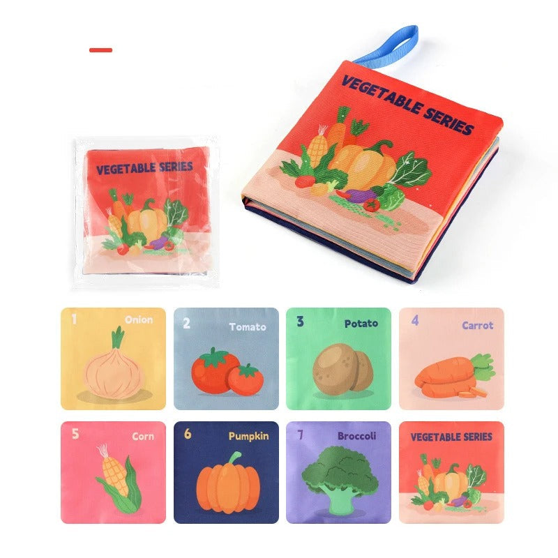 Livre bebe en tissus les légumes