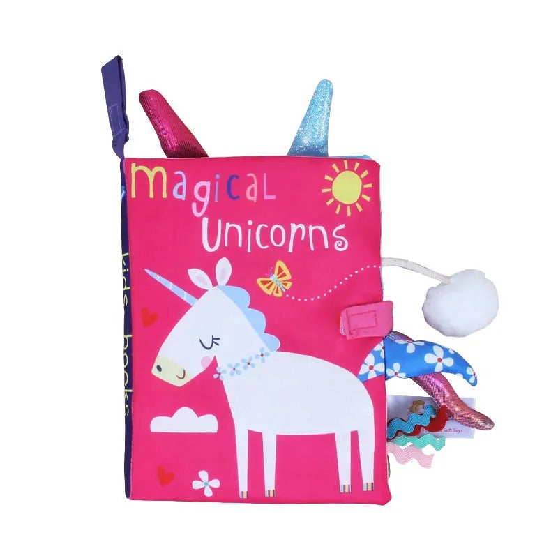 Livre bebe en tissus licorne