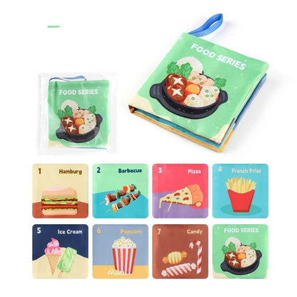 Livre bebe en tissus série de mets