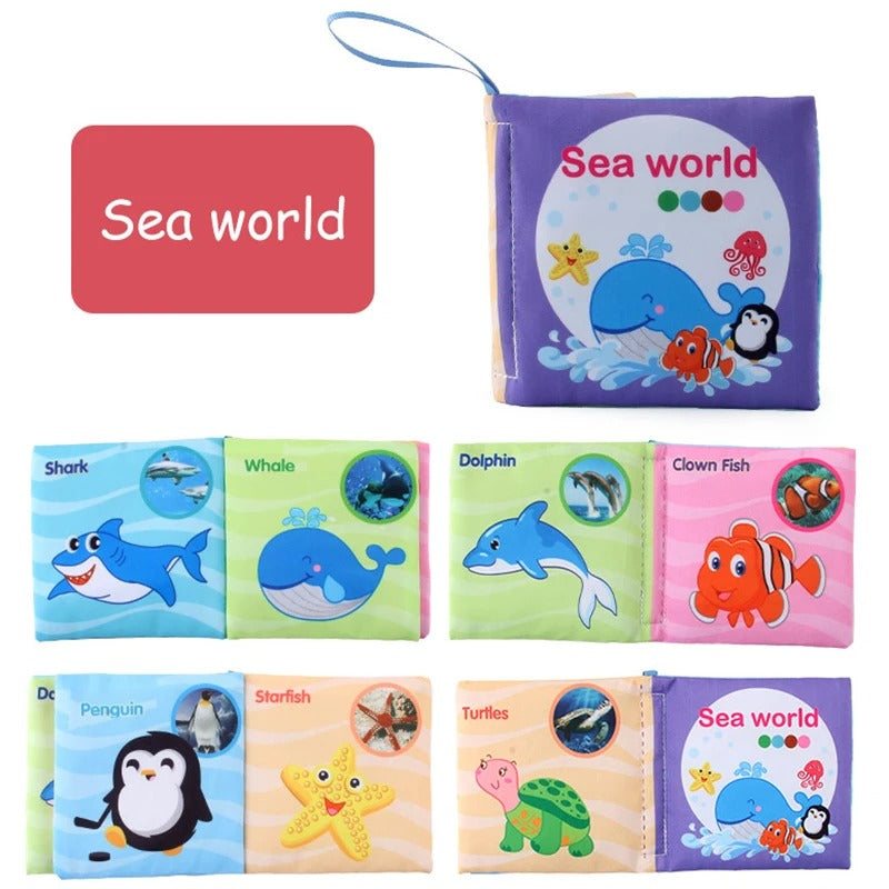 Livre bébé en tissus univers marin 