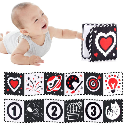 Livre noir et blanc bébé variante cœur 
