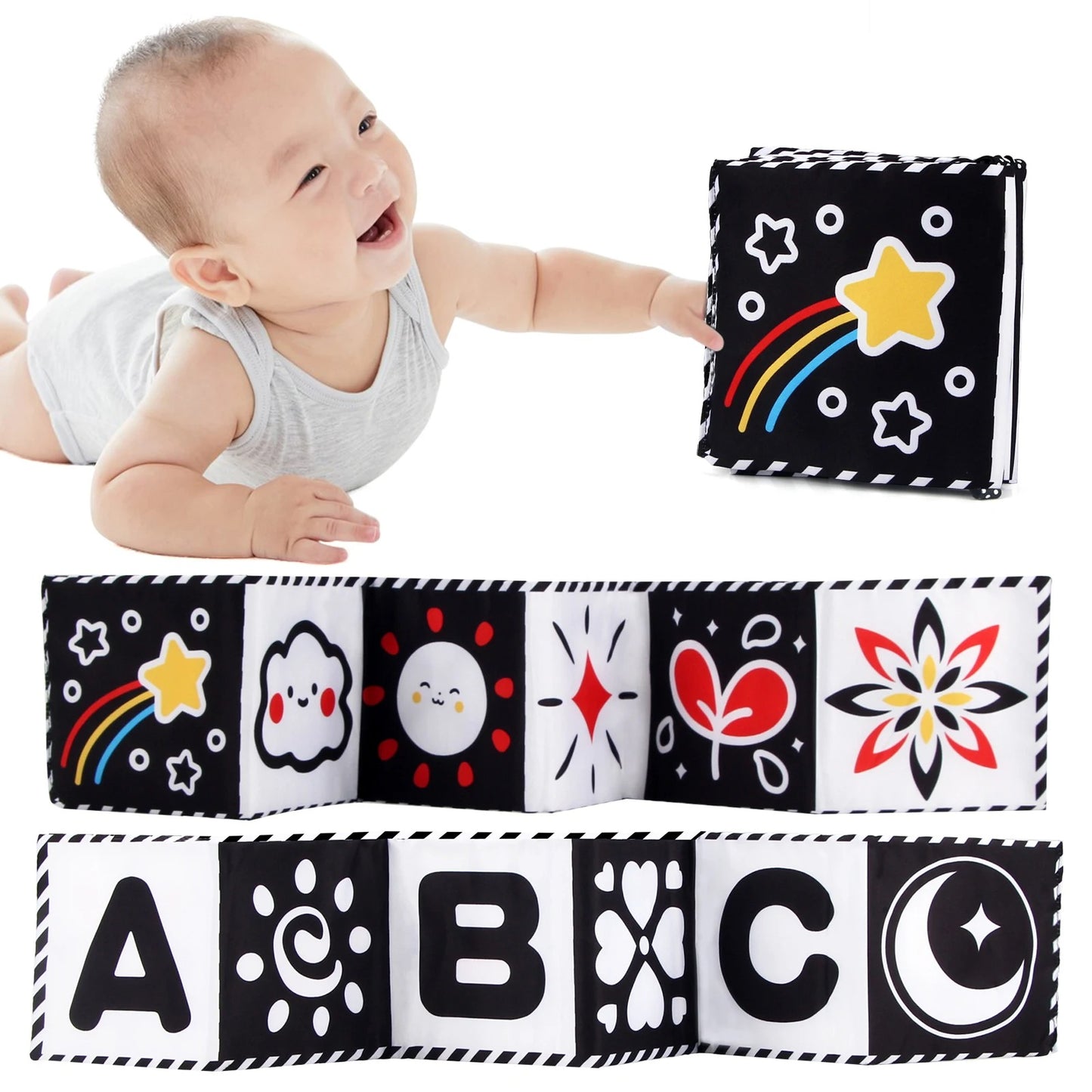 Livre noir et blanc bébé variante météo